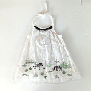 Janie And Jack Dress Baby Girls Sz 3-6m White Zebra Zoo 2009 Halter